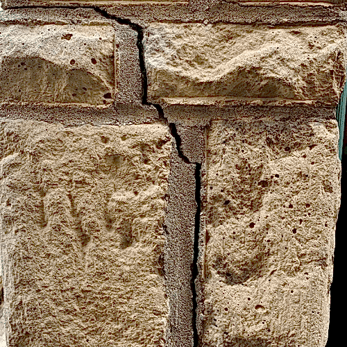 cracking in a wall